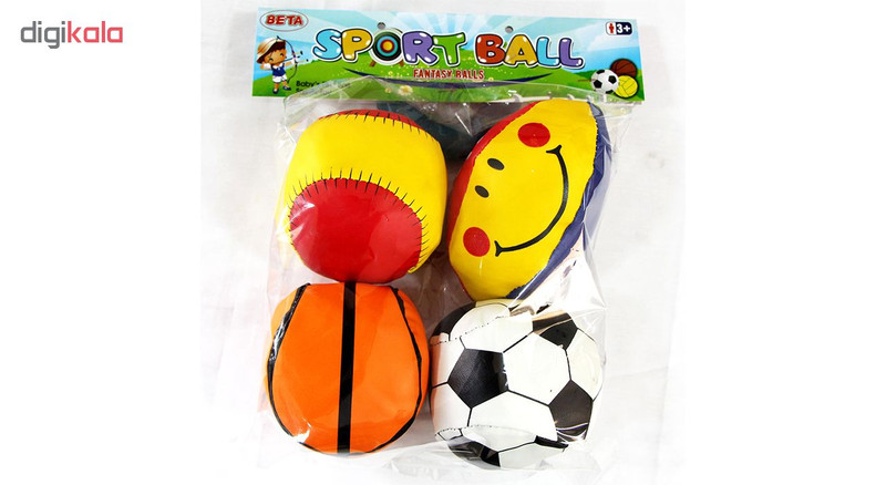 توپ اسباب بازی بتا مدل Sport Ball مجموعه 4 عددی
