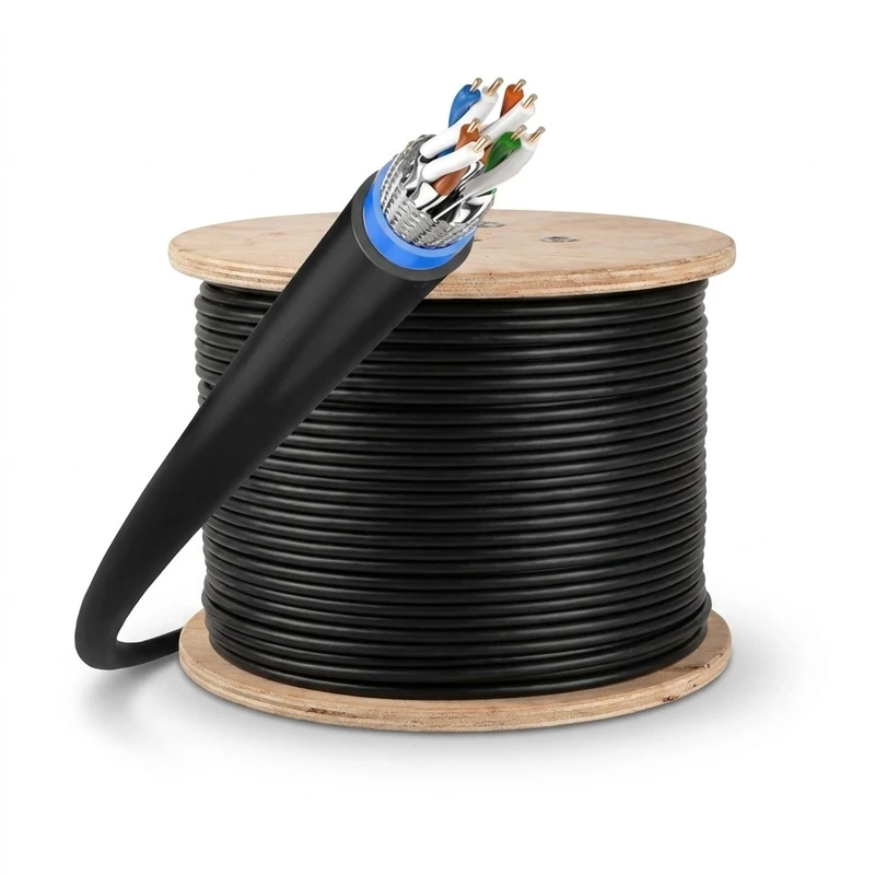 کابل شبکه Cat6 نگزنس مدل Cat6 SFTP Outdoor Double Jacket nx دو روکشه