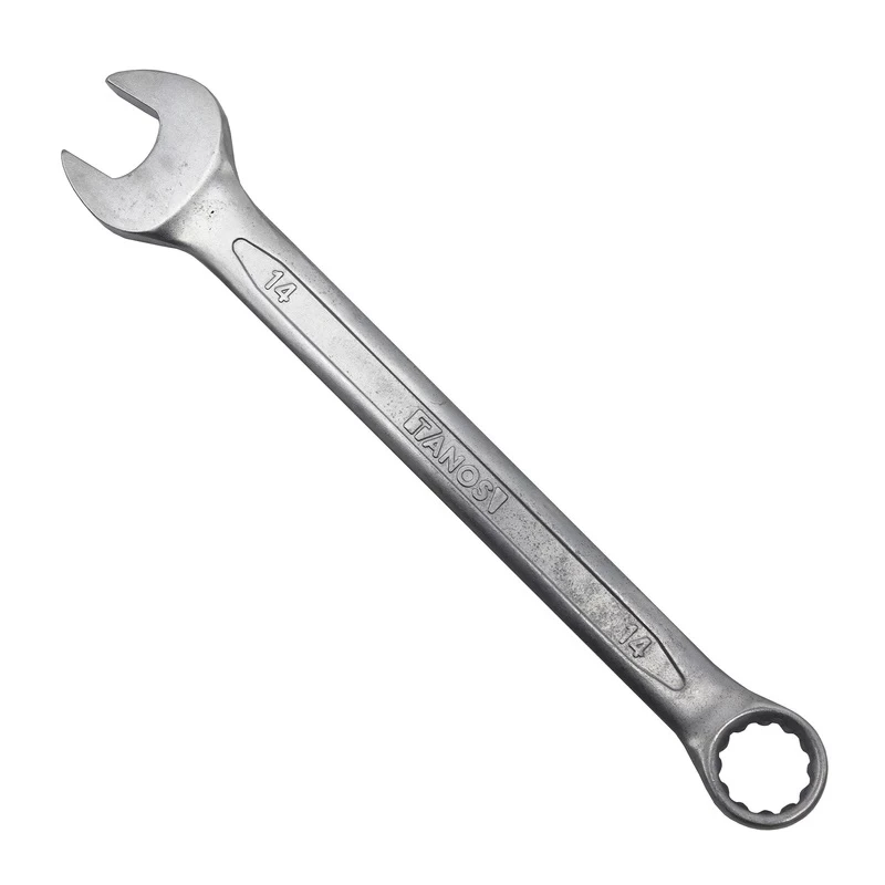 آچار یکسر تخت و یکسر رینگی تانوس مدل SMT-TANOS-14MM-TAKHT-RING سایز 14 میلی متر