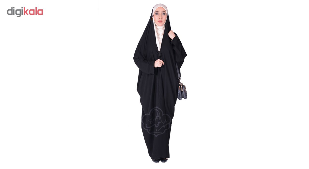 چادر اماراتی کرپ کریستال شهر حجاب مدل 8001