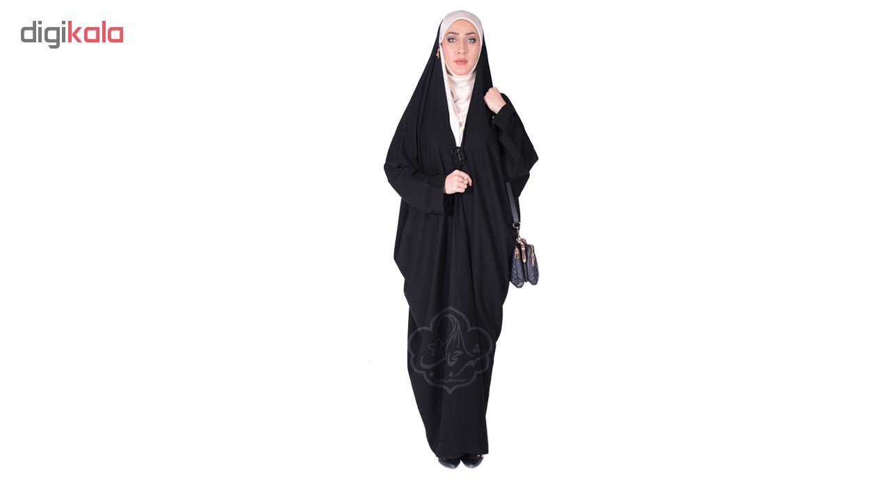 چادر اماراتی شهر حجاب مدل کرپ کریستال کد 8001 -  - 3
