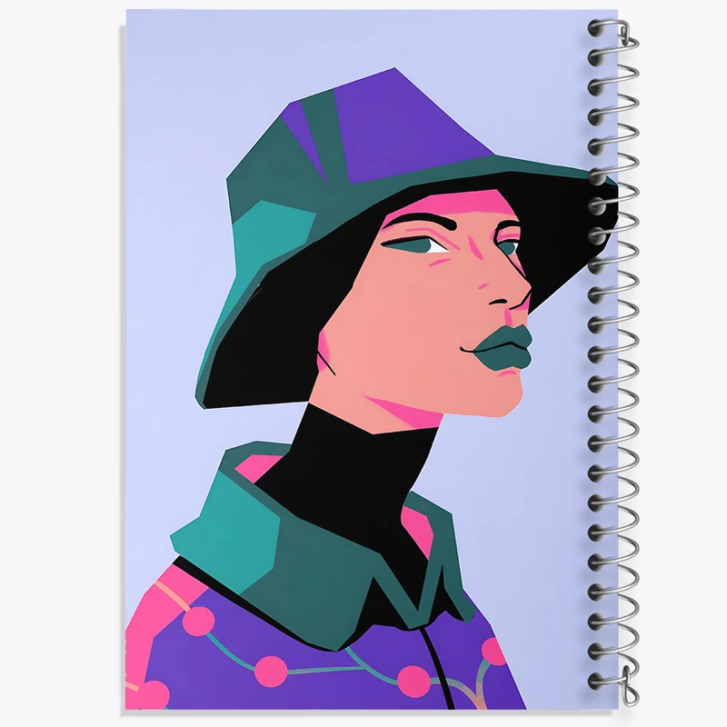 دفتر ژورنال نویسی 50 برگ خندالو مدل نقطه ای طرح دخترانه کد F7334