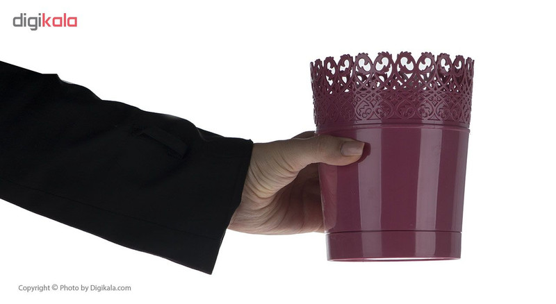 گلدان تک پلاستیک مدل T234 ارتفاع 14.5 سانتی متر