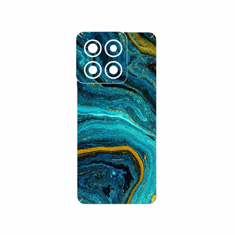 برچسب پوششی ماهوت مدل Turquoise marblewith golden streaks مناسب برای گوشی موبایل موتورولا Edge 60 Pro