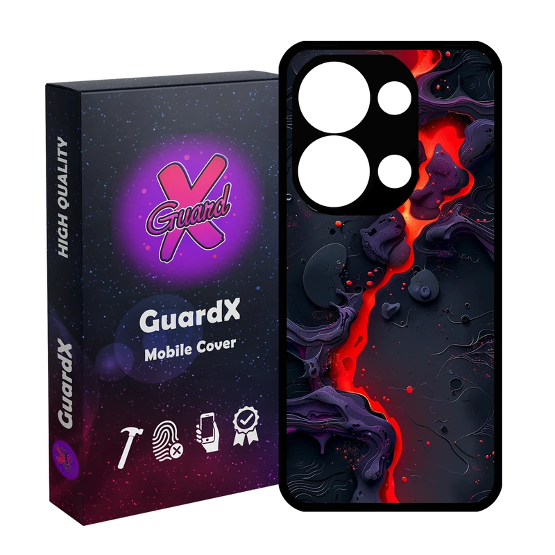 کاور گارد ایکس طرح مذاب مدل Glass10820 مناسب برای گوشی موبایل شیائومی Redmi Note 13 Pro 4G / Poco M6 Pro 4G