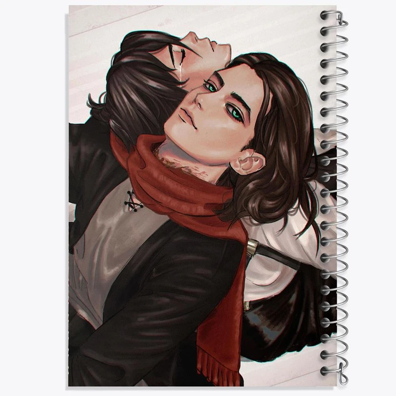 دفتر نت موسیقی 50 برگ خندالو مدل میکاسا و ارن انیمه اتک آن تایتان Attack on Titan کد 11043