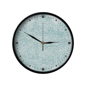 ساعت دیواری مدوپد طرح گل‌ومرغ ارغوانی مدل png00139