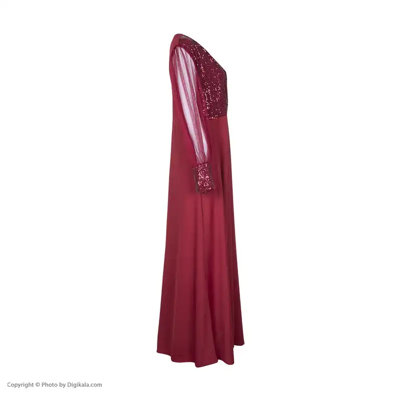 پیراهن زنانه مدل MJ024 رنگ زرشکی