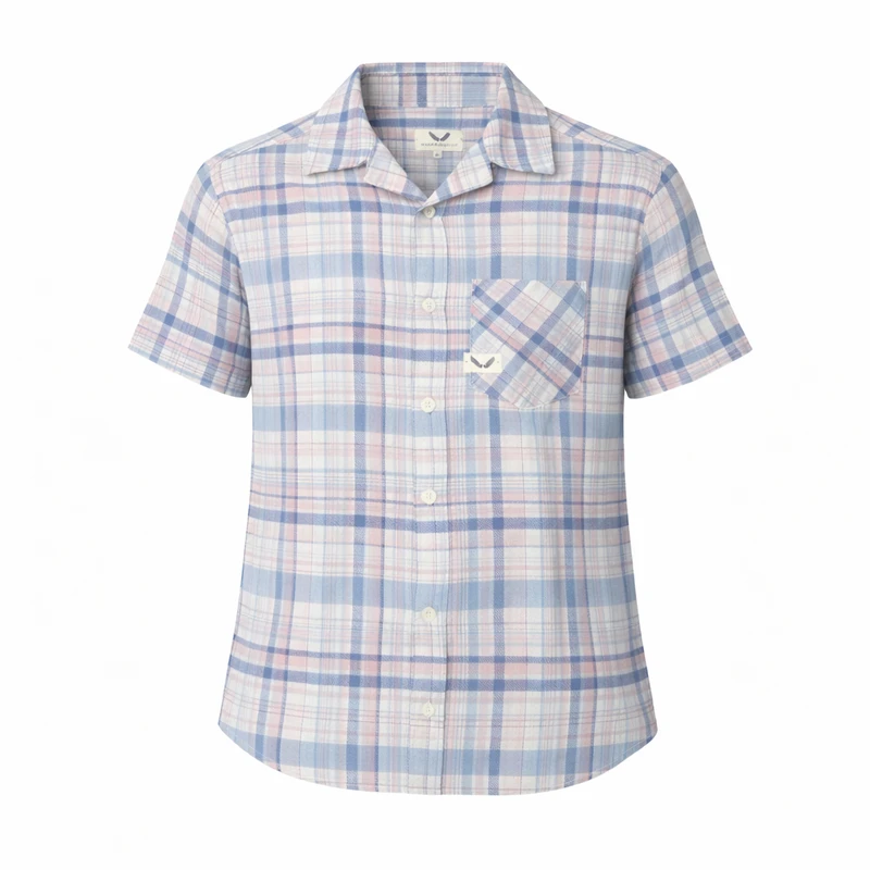 پیراهن آستین کوتاه یقه برگردان مردانه مدل 135