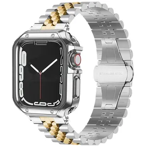 Sprig 5Bead SL-DualC Lux Band suitable for Apple Watch Series Se/1/2/3/4/5/6/7/8/9 size 38/40/41mm with cover