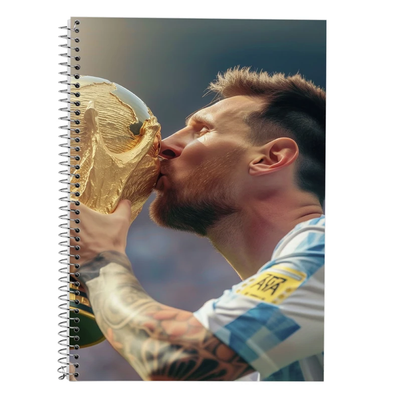 دفتر زبان 50 برگ مدوپد مدل دو خط طرح مسی messi کد DF14061