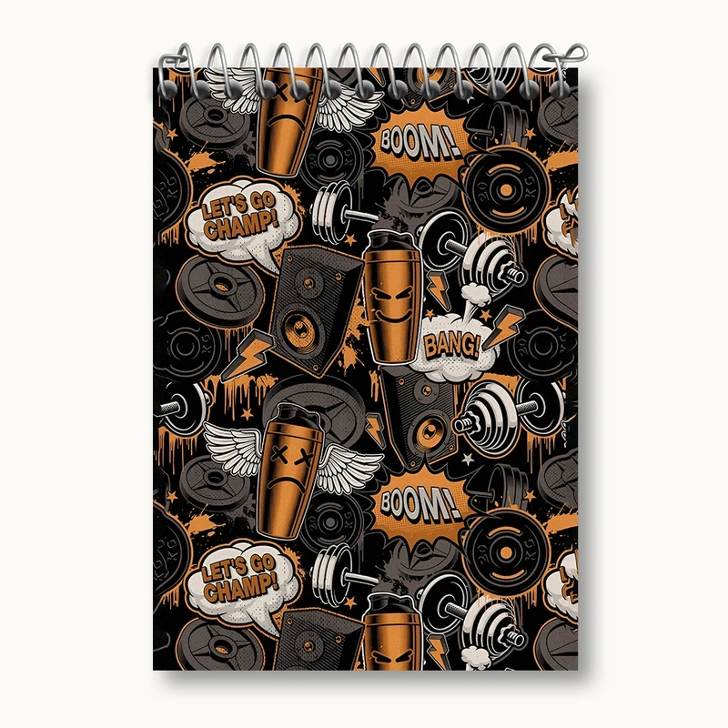 دفتر یادداشت 50 برگ خندالو طرح پترن باشگاه کد N2677