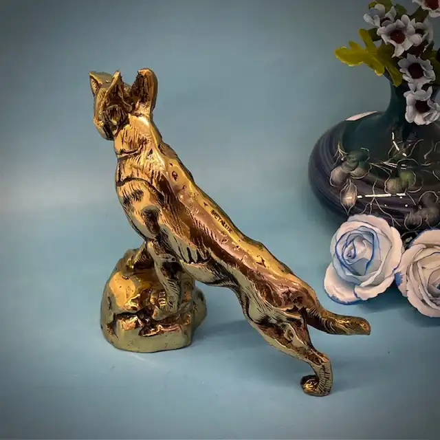 دکوری برنجی مدل گرگ متالوکس کد 829046