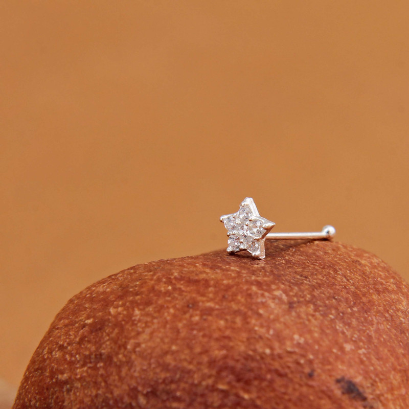 پیرسینگ نقره زنانه مدل فانتزی کد GZN_277