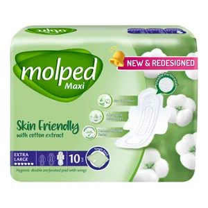 نوار بهداشتی بالدار ضخیم مولپد مدل Maxi Single Pack سایز خیلی بزرگ بسته 10 عددی