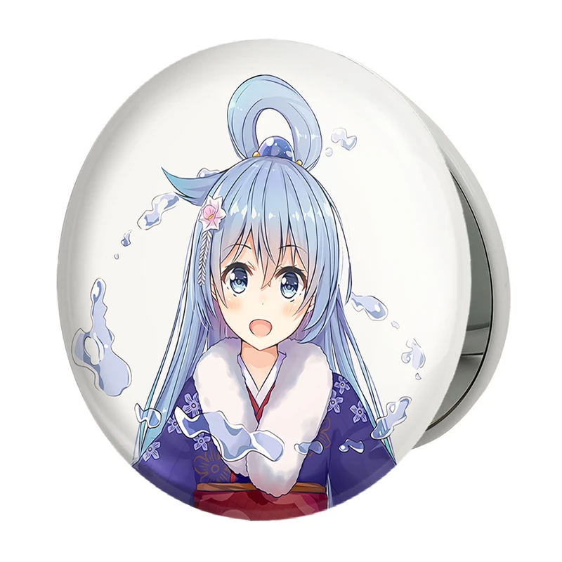 آینه جیبی خندالو طرح آکوا انیمه کونوسوبا Konosuba مدل تاشو کد 27329 