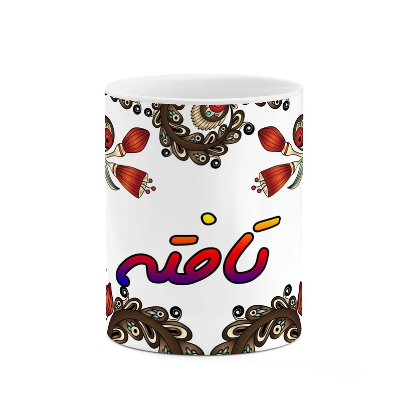 ماگ کاکتی مدل اسم تافته طرح سنتی گل و بته کد mgh44522