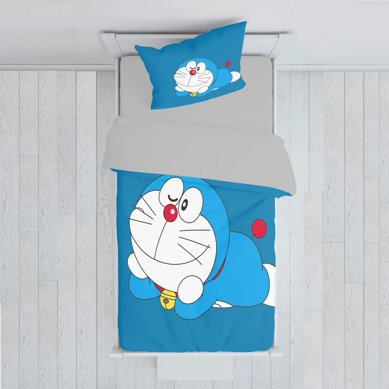 سرویس روتختی مدل گربه کارتونی TXY496 تک نفره 5 تکه