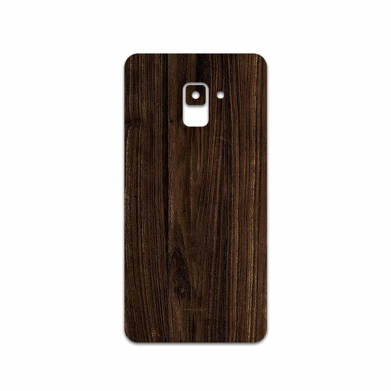 برچسب پوششی ماهوت مدل Dark Walnut Wood مناسب برای گوشی موبایل سامسونگ Galaxy A8 Plus 2018