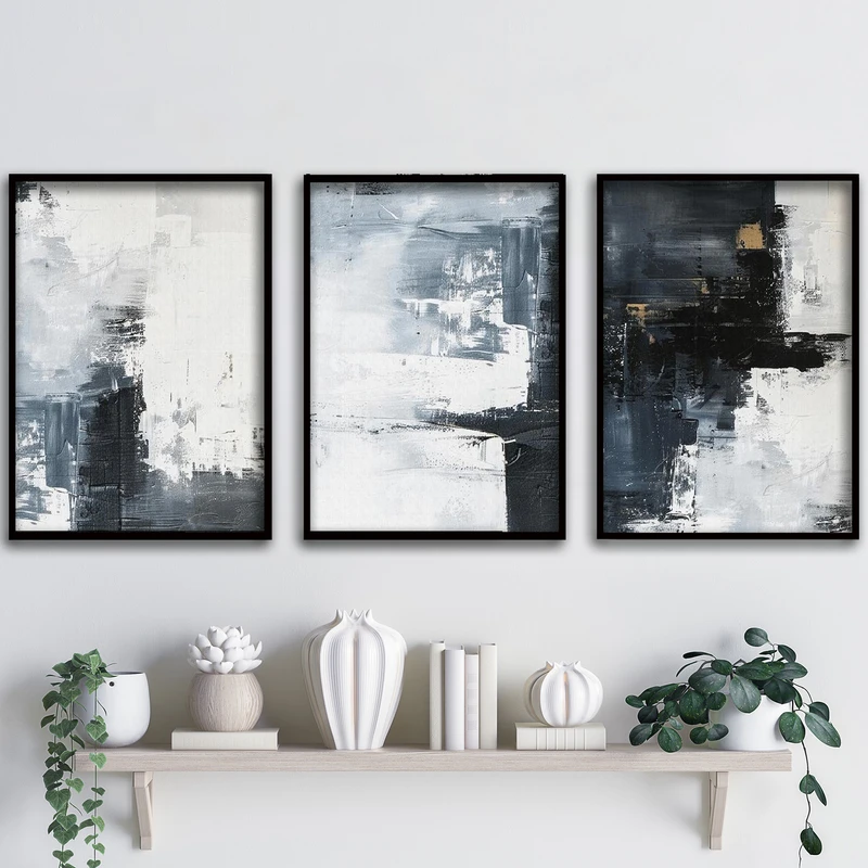 تابلو آتریسا طرح آبستره مدل ATA119 مجموعه 3 عددی 