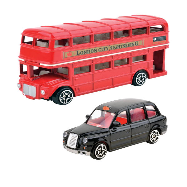 ست ماشین بازی موتورمکس مدل اتوبوس و تاكسی کد 76037