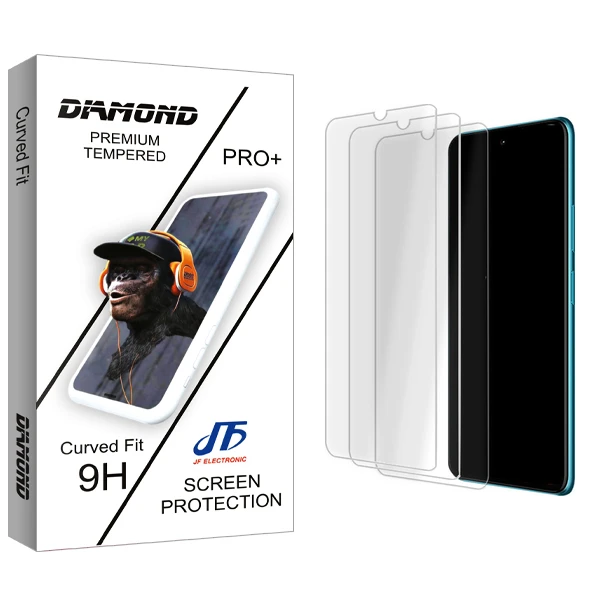 محافظ صفحه نمایش شیشه ای جی اف مدل Diamond Glass MIX3 مناسب برای گوشی موبایل شیائومی Note 8 بسته سه عددی