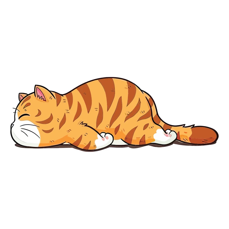 برچسب لپ تاپ پویا مارکت طرح پیشی خسته کد 3486