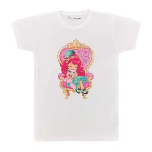 تی شرت بچگانه پرمانه طرح دختر توت فرنگی کد pmt.5170