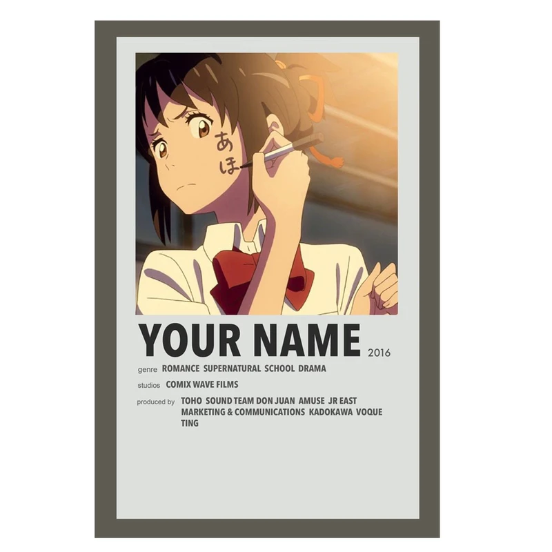 پوستر مدل انیمه اسم تو your name کد 476