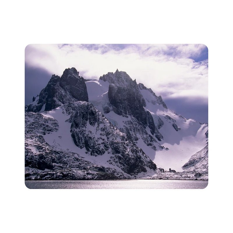 ماوس پد اطلس آبی طرح برف و کوه  مدل T2077