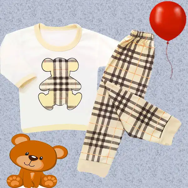 ست تی شرت و شلوار بچگانه مدل خرسی