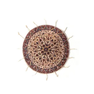 پارچه قلمکار لوح هنر طرح خورشیدی کد 816 سایز 30*30 سانتی متر