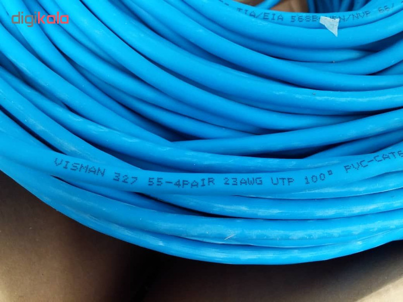کابل شبکه ویسمن مدل Cat 6 UTP CU با تست فلوک به طول 305 متر