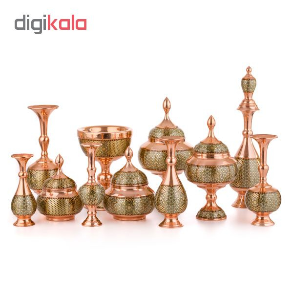 گلدان خاتم کاری مدل SH_3939 مجموعه 2 عددی