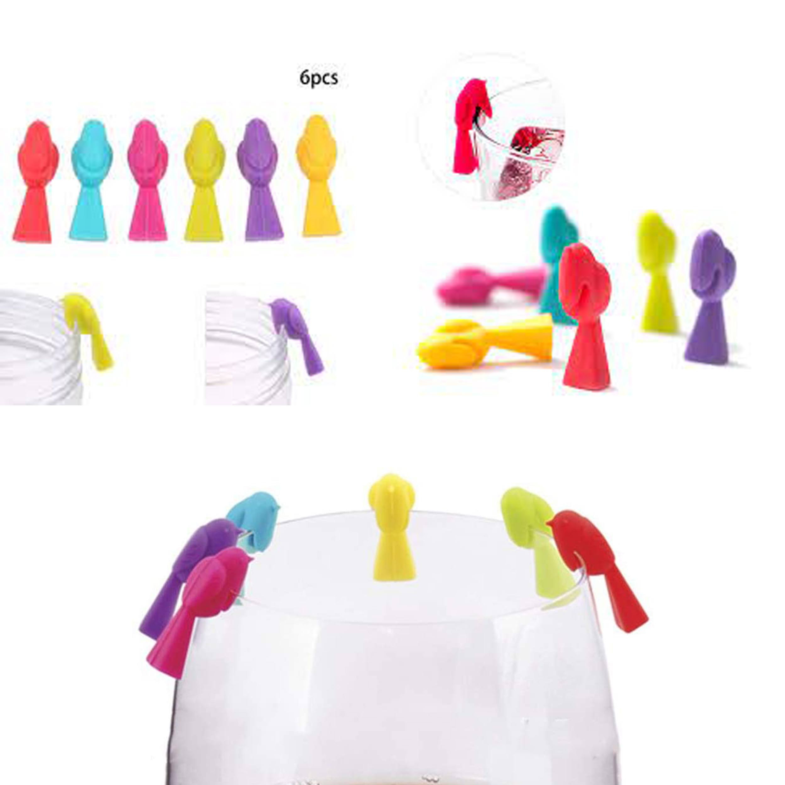 نشانگر لیوان شف پلاس مدل Bird بسته 6 عددی