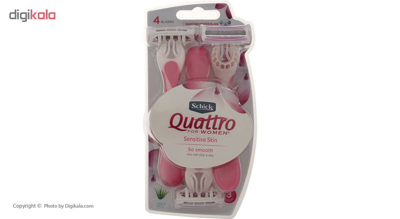 خودتراش زنانه شیک مدل Quattro بسته 3 عددی