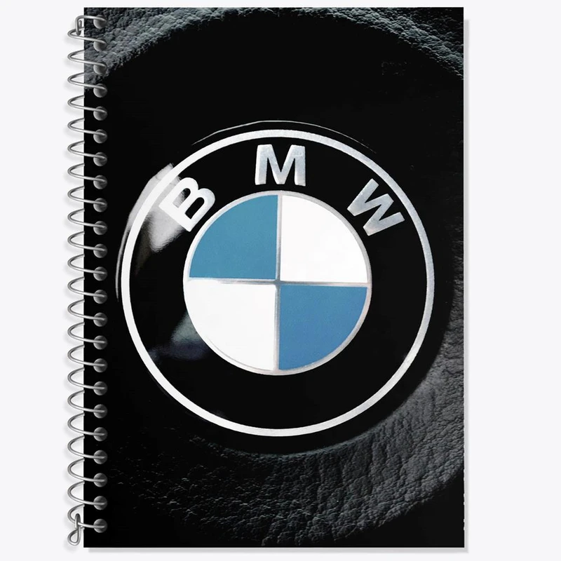 دفتر زبان 50 برگ خندالو مدل دو خط طرح بی ام دبلیو BMW کد 23633
