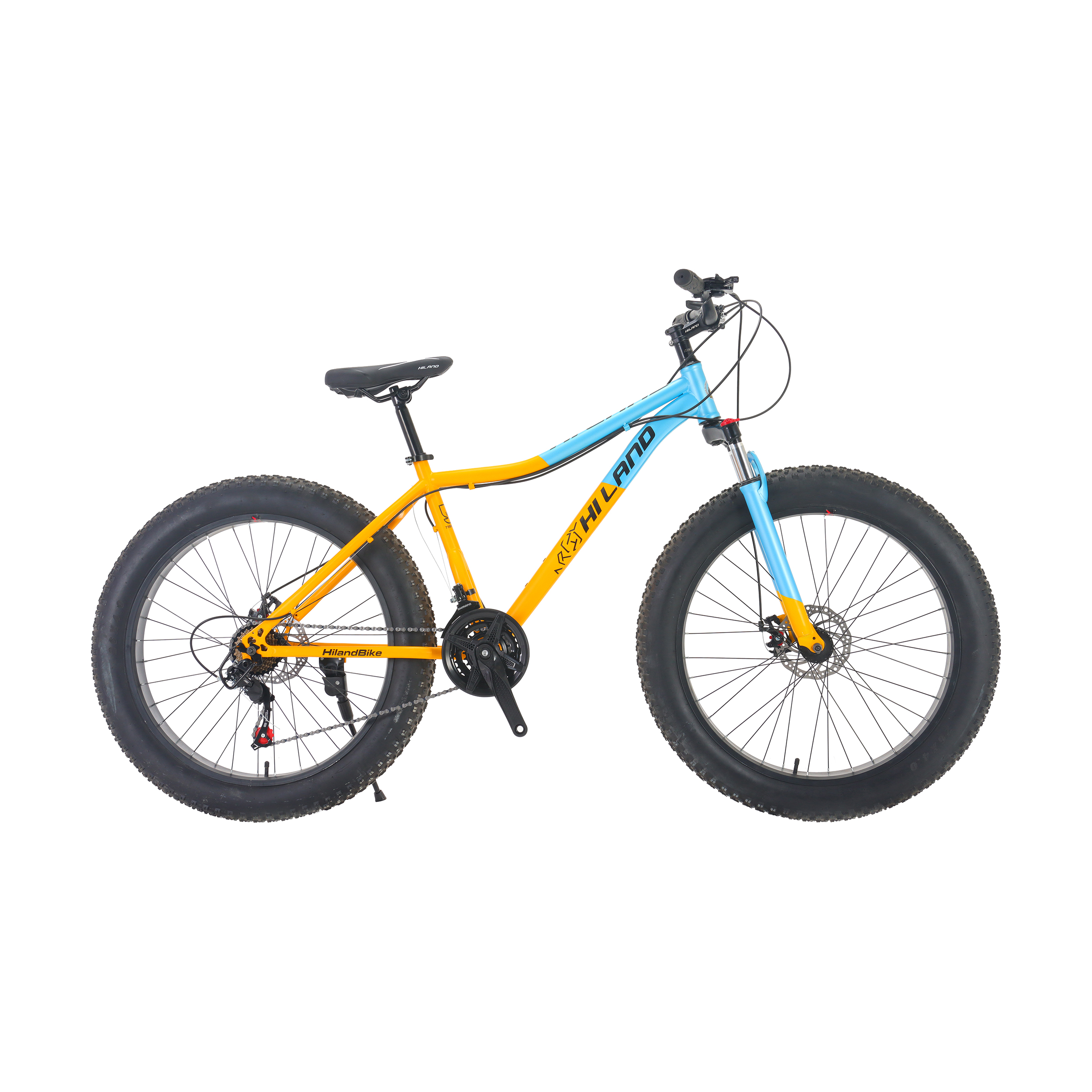 دوچرخه کوهستان هایلند مدل استیل سایز 27.5 رنگ آبی زرد