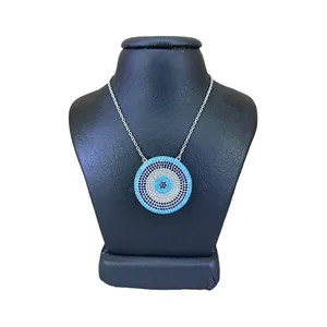 گردنبند نقره زنانه مدل چشم نظر خاص بزرگ کد 487552