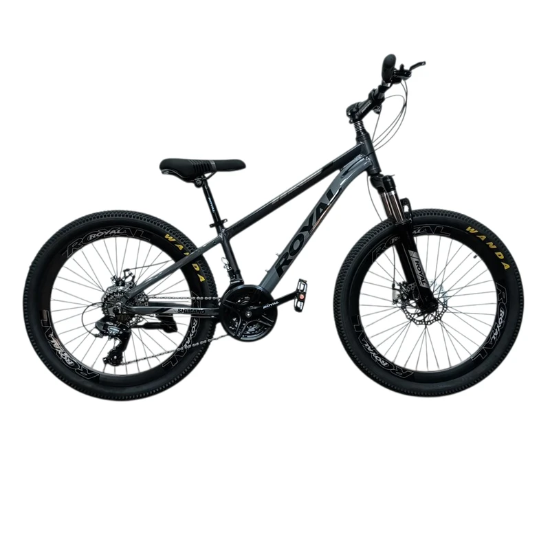 دوچرخه کوهستان مدل رویال ترمز دیسکی سایز طوقه 24 اینچ