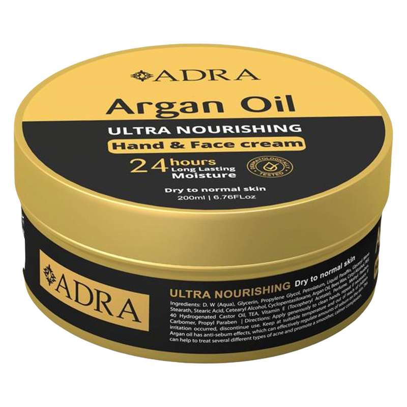 کرم مرطوب‌کننده آدرا مدل آرگان کد 11018 حجم 200 میلی‌لیتر