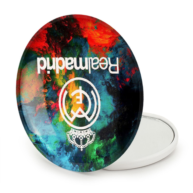 آینه جیبی خندالو طرح باشگاه رئال مادرید Real Madrid مدل تاشو کد 2010