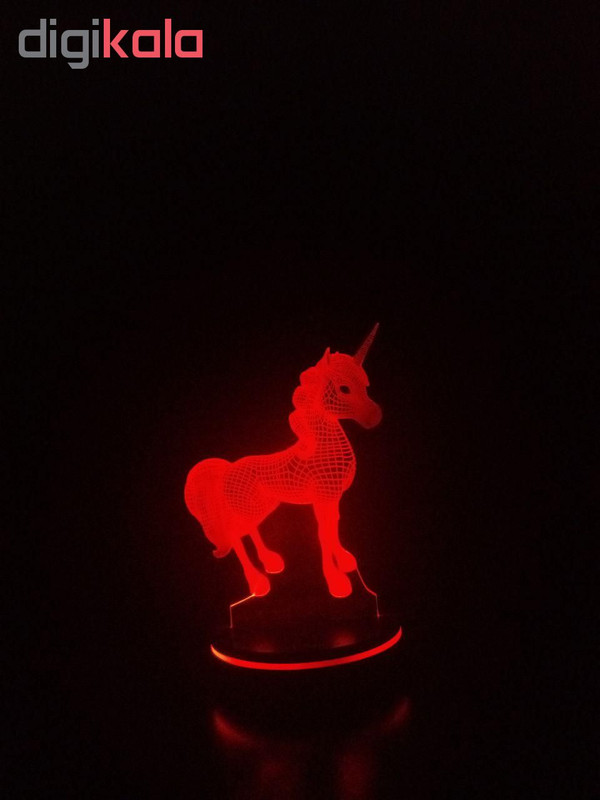 چراغ خواب کودک پارسافن لیزر طرح کارتونی اسب تک شاخ 16 رنگ ریموت دار