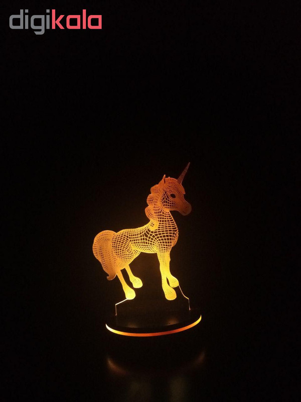 چراغ خواب کودک پارسافن لیزر طرح کارتونی اسب تک شاخ 16 رنگ ریموت دار