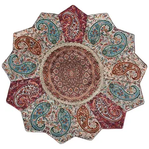 رومیزی ترمه حسینی یزد طرح خورشید مدل 14-33