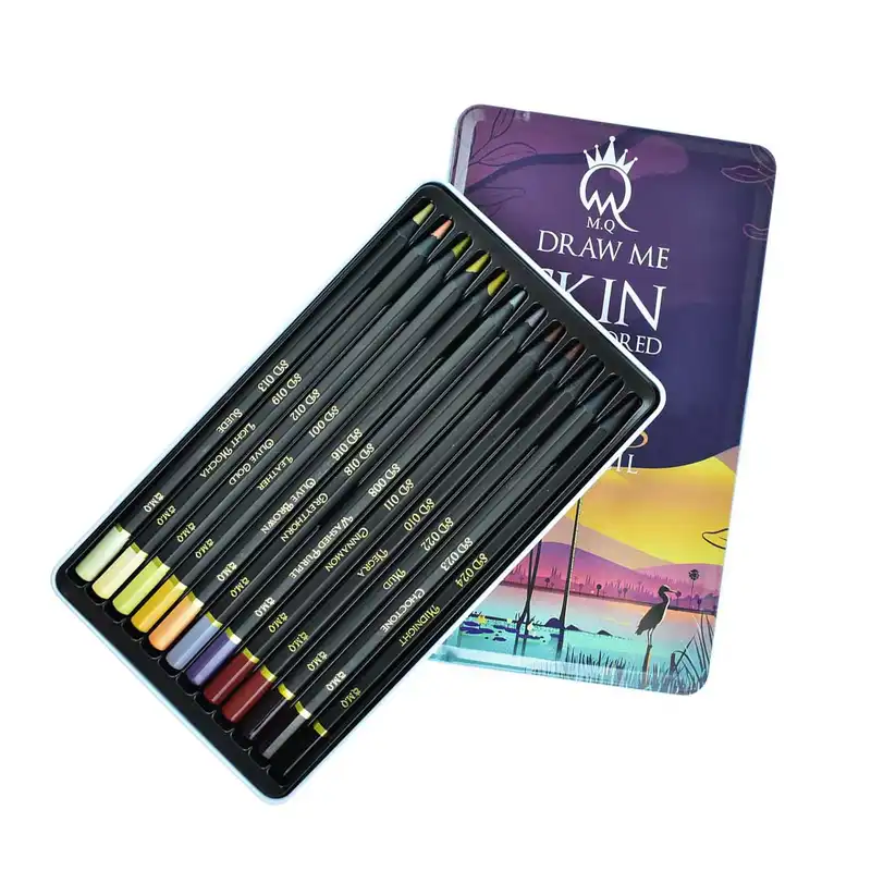 مداد رنگی 12 رنگ ام کیو مدل Dark SKIN