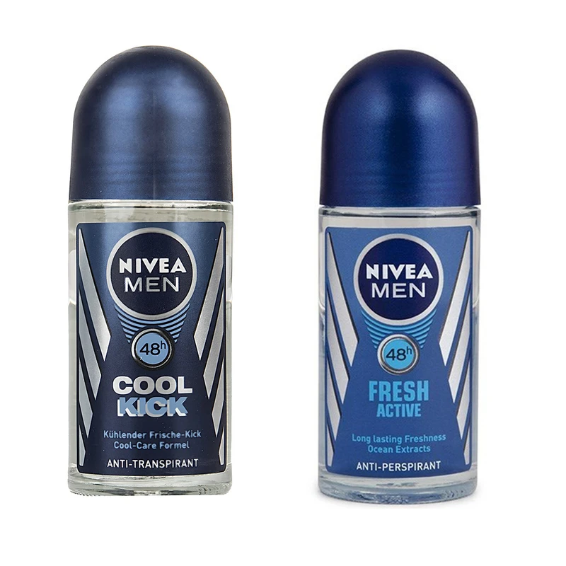 پک رول ضد تعریق مردانه نیوآ مدل Fresh Active و  Cool Kick حجم 50 میلی لیتر- 2 عددی