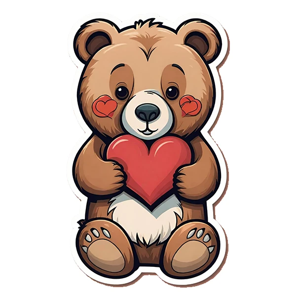 استیکر پارچه و لباس پاد آفرین طرح خرسی کد 569