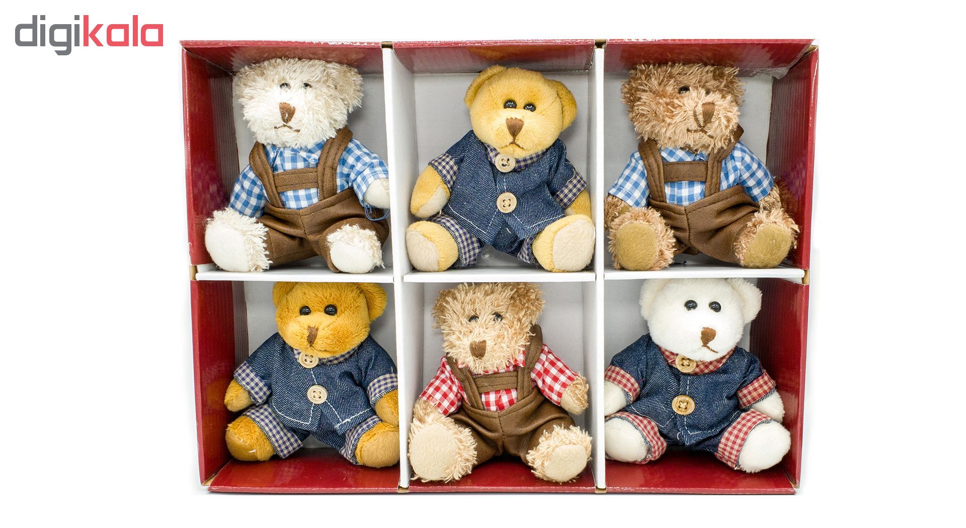 عروسک خرس مدل Young Bear بسته 6 عددی