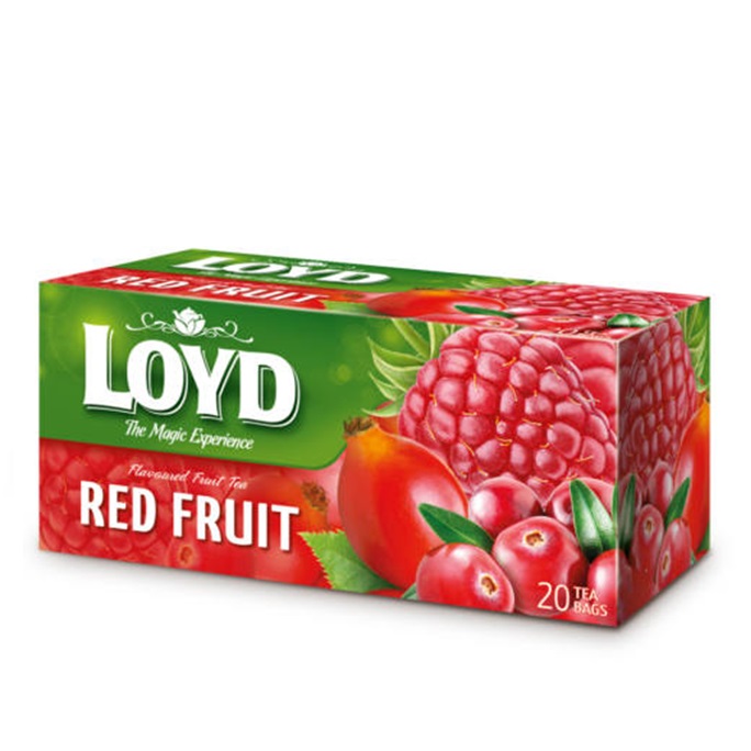 دمنوش میوه های قرمز لوید بسته 20 عددی